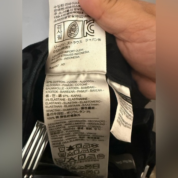 Levi's Women Black Mid Rise Skinny Pants Size 27 - Picture 8 of 10